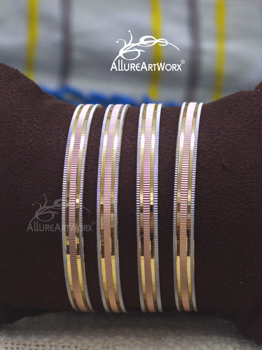 Trendy Bangles(Three-tone)